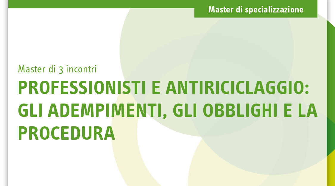 Immagine Professionisti e antiriciclaggio: procedura | Euroconference
